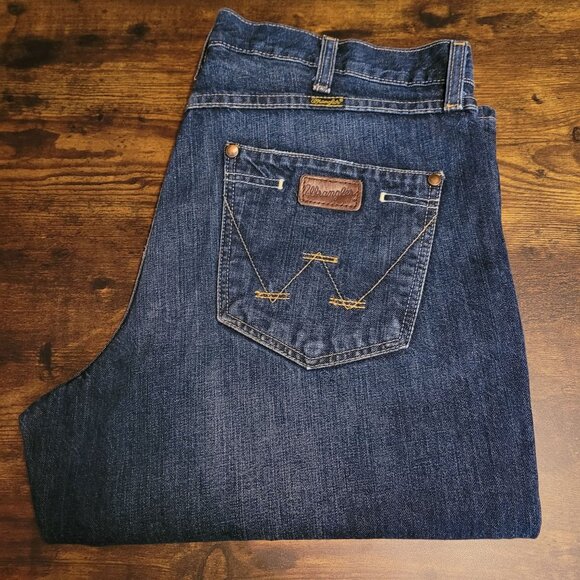 Wrangler Jeans 36x30 Bootcut Dark Wash WRT20MD Western Rodeo Work Wear - Picture 1 of 10